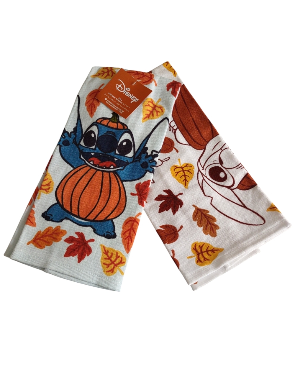 Disney Fall Stitch 2 Pack Kitchen Towels